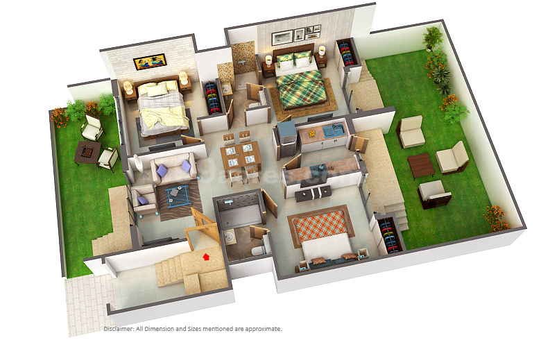 2BHK 1155 Plan